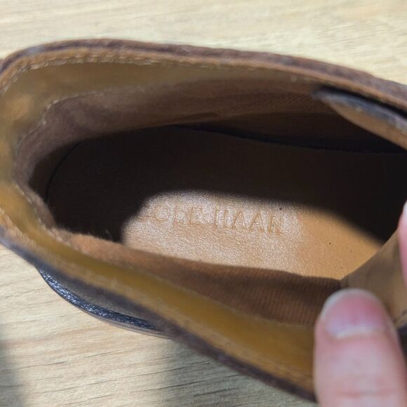 Cole Haan Canton Men's 7 Brown Chukka Leather Boots Ankle Cap Toe Lace Up shoes - Picture 5 of 8